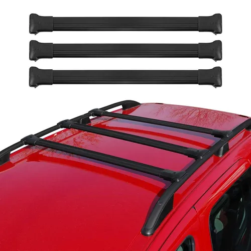 OMAC Dachträger Gepäckträger für VW Transporter T5 - Dachgepäckträger aus hochwertigem Aluminium, wasserbeständig und abnehmbar. Ideal für vielseitige Reisen mit Fahrrad- und Skiträgern, bietet Sicherheit durch diebstahlsichere Schlösser.