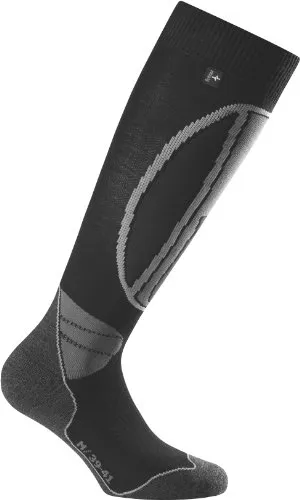 Rohner Skisocke High Performance schwarz Herren - Größe 42-44 - Optimale Ski- und Snowboardsocke für Herren. Fortschrittliche Materialien sorgen für hervorragende Feuchtigkeitsregulierung und Komfort, damit Ihre Füße bei jedem Wetter trocken und geschützt sind.