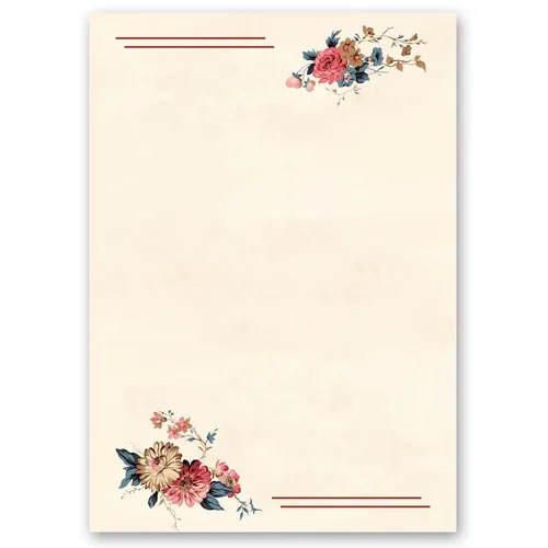 Motiv-Briefpapier BLUMENPOST