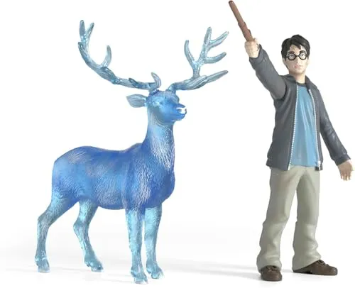 Schleich WIZARDING WORLDTM 42680 Harry PotterTM Patronus - Magischer Hirsch mit schimmerndem Nebel-Effekt, ideal für kleine Harry Potter-Fans