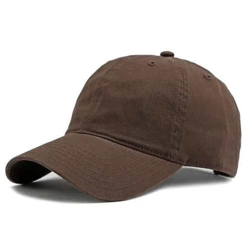 BABAHU Baseballkappe für Herren und Damen, einfarbig, blanko, verstellbar, klassische Baseballkappe, 100 % Baumwolle, Golfmütze, A-Kaffee, Einheitsgröße