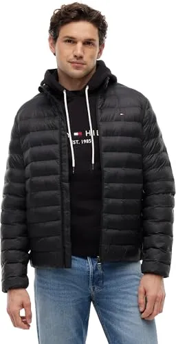 Tommy Hilfiger Herren Core Packable Recycelte Jacke in schwarz von Tommy Hilfiger