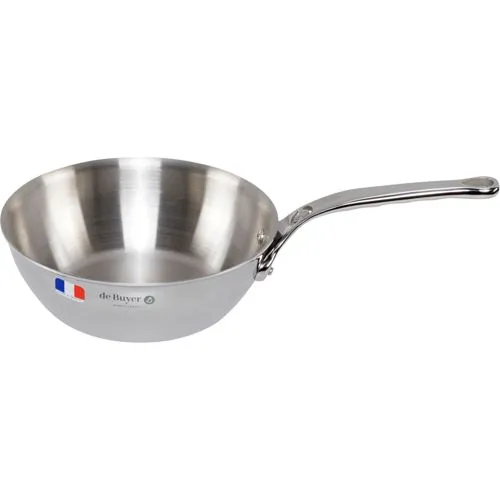 de Buyer AFFINITY Saute-Topf 20 cm - Ideal für perfekte Bratergebnisse - Pfannen, hochwertiger Edelstahl-Saute-Topf mit optimaler Wärmeverteilung für gleichmäßiges Garen und Braten.