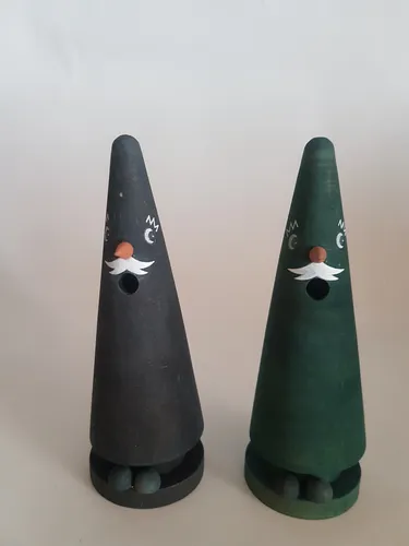 Räuchermann Kegel Rauchermann Höhe 13 cm schwarz