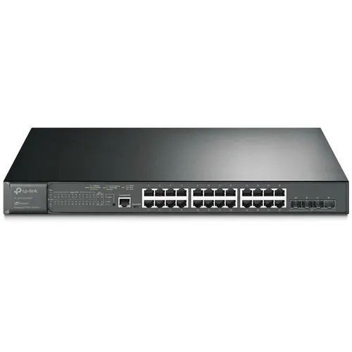 TP-LINK JetStream 24-Port Gigabit Switch mit 4-Port 10G - 24-Port Gigabit Switch mit 4× 10G SFP+ Slots für ultraschnelle Datenübertragungen. Ideal für effiziente Netzwerkverwaltung und hohe Leistung mit zentralem Cloud-Management.