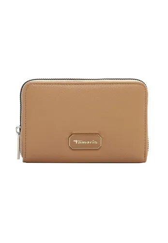 TAMARIS Geldbörse TAS Katharina – Beige (Sand 420) - Stylische Geldbörse aus Feinsynthetik mit Reißverschluss und 6 Kreditkartenfächern. Perfekt für einen Abend oder die Galerie – viel Platz für Geld, Karten und das Handy.
