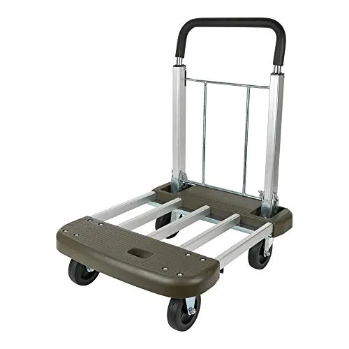 STIER Plattformwagen Verstellbar Aluminium - Tragkraft 150 kg - Plattformwagen aus Aluminium, leicht und verstellbar für optimalen Transport, Tragkraft von 150 kg - ideal für Lager und Werkstatt.