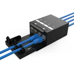 Digitus DN-93708-4 Netzwerkanschlussdose Schwarz