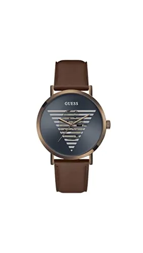 GUESS Herren Armbanduhr Idol 44 mm - Chronograph mit stilvollem Dreieck-Design, robustem Edelstahl und wasserdicht bis 100 Meter – ideal für jeden Anlass.