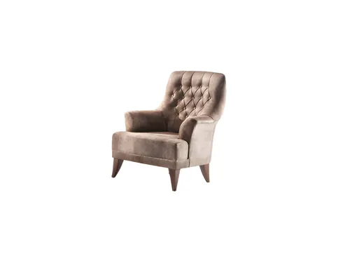Eleganter Wartezimmer-Sessel für Hotel und Lounge - Moderner Sessel in Braun, ideal für Wartebereiche. Mit bequemer Polsterung und robustem Holzgestell für optimalen Sitzkomfort und ansprechendes Design.