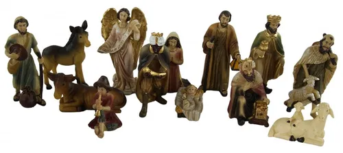 Wunderschöne Krippenfiguren 13-tlg., ca. 10 cm, K 171