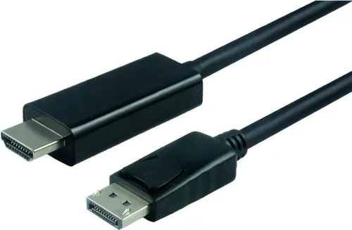 VALUE Videokabel DisplayPort zu HDMI 3m - Displayport Kabel und Adapter, abgeschirmt für eine störungsfreie Übertragung in hoher Qualität - ideal für Heimkino und Gaming.