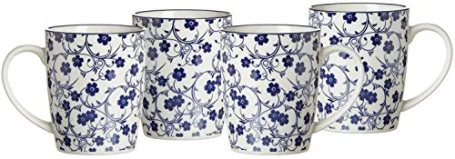 Ritzenhoff & Breker Kaffeebecher-Set Royal Sakura, 4-teilig - Kuchenteller-Set aus 4 eleganten Kaffeebechern (350 ml) aus hochwertigem Porzellan, spülmaschinengeeignet und perfekt kombinierbar mit der Royal-Serie.
