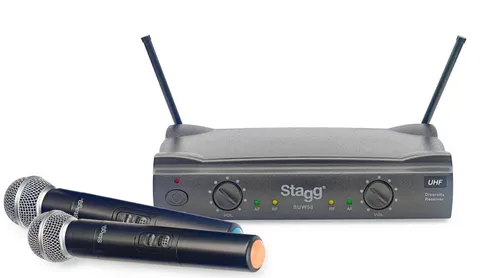 Stagg Mikrofon UHF True Diversity 2-Kanal-Handheld-Mikrofon-Funksystem