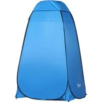 Outsunny Pop up Toilettenzelt - Mobiles Camping Duschzelt, ideal für Parks und Strände, mit integrierten Taschen für Zubehör und einfacher Selbstaufbau für maximalen Komfort.