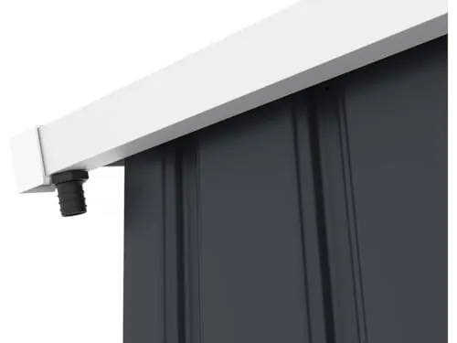 habitat et jardin Dachrinne für Gerätehaus aus Metall 2 bis 6 m²