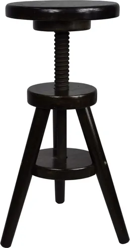 Hocker Massiv Schemel Stuhl Sitzmöbel Buche Drehhocker Barhocke 52-70cm (Nussbaum)