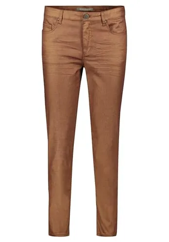 Betty & Co Damen Casual-Hose im Glitzer-Look 46, Beige - Damen-Hosen im modischen Glitzer-Look, figurnahe Passform für einen eleganten Auftritt, ideal für Freizeit und besondere Anlässe.