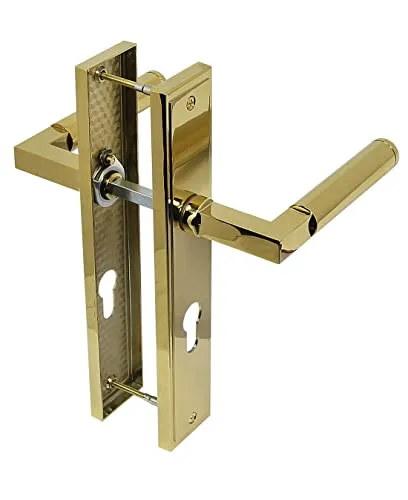 Türbeschlag 2312 Camilla LS PZ Messing poliert - Türsicherungen mit BB-PZ Ausführung, ideal für Zimmertüren und ausgestattet mit hochwertigem Messing poliert PVD für Langlebigkeit und eleganten Look.