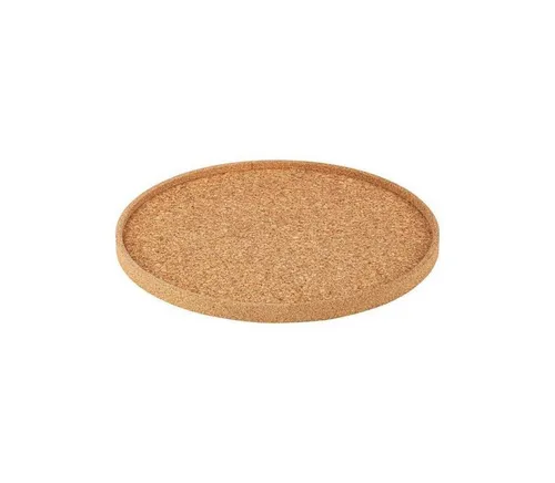 Kork-Deko.de Rundes Kork Serviertablett 30 cm - Elegantes Serviertablett aus 100% Presskork mit abgerundeten Ecken. Stabil und feuchtigkeitsresistent, ideal für Küche und Esszimmer. Maße: Durchmesser 30 cm.