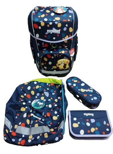 ergobag cubo Set - Ergonomischer Schulrucksack 6-teilig für die 1. Klasse, individuell anpassbar und nachhaltig aus 27,7 recycelten PET-Flaschen