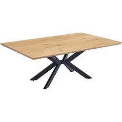 HOME DELUXE Essgruppe AVENCIA 200 x 120 cm in Light Oak (7-tlg) - Entdecke die stilvolle Essgruppe AVENCIA! Der moderne Esstisch mit stabilen Sternfuß und die bequemen Stühle sorgen für ein gemütliches Ambiente. Pflegeleichte Oberflächen und hochwertige Materialien garantieren Langlebigkeit und Komfort.