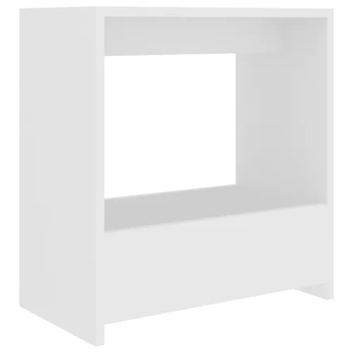 furnicato Beistelltisch Weißer aus Holzwerkstoff 50 x 26 x 50 cm