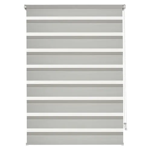 Gardinia Doppelrollo EasyFix 90 cm x 150 cm Grau von GARDINIA