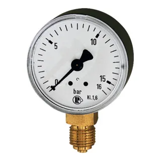 Riegler Standardmanometer, Kunststoffgeh., G 1/4 unten, 0-25,0 bar, Ø 63