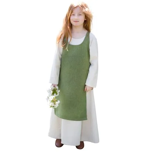 Mittelalter Kinder Kleid Ylva Lindgrün 116 in grün von Burgschneider