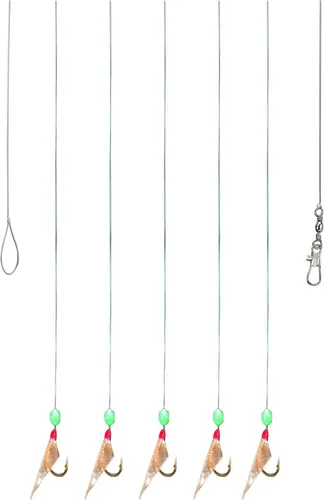 Heringsvorfach Heringspaternoster Meeresvorfach Echte Fischhaut mit Leuchtperlen