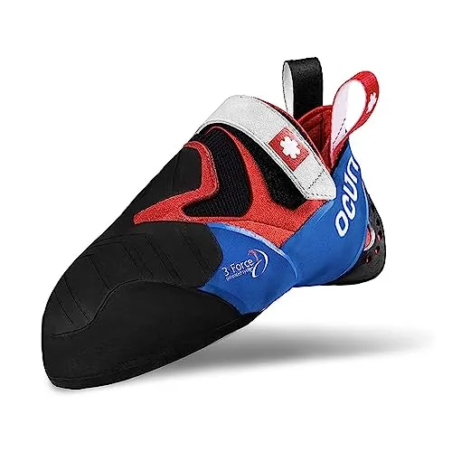 Ocun Fury Kletterschuhe, Blue-red, UK 11 - Klettschuhe für Bouldern, bieten optimalen Halt und Komfort für beste Leistungen an der Wand.