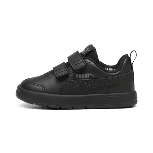 PUMA Courtflex V3 Kinder Sneakers - Schwarz, Größe 24 EU - Sneaker für Klein Kinder mit Klettverschluss, ideal für einfaches An- und Ausziehen und optimalen Halt beim Spielen.