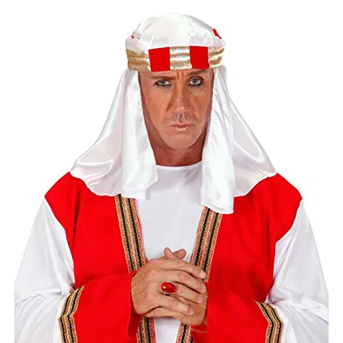 NET TOYS Arabische Kopfbedeckung Scheich Kopftuch Araber Turban Orient Kopfschmuck Scheichtuch Ölscheich Kostüm Zubehör