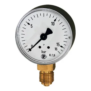 Riegler Standardmanometer, Stahlblechgeh., G 1/4 unten, 0-10,0 bar, Ø 63