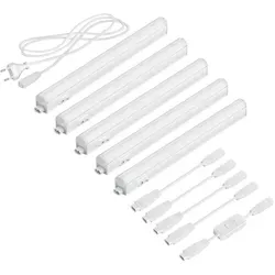 ledscom.de LED Unterbau-Leuchten Rigel, je 31,3cm, mit Schalter, je 397lm, warm-weiß, 5er Set