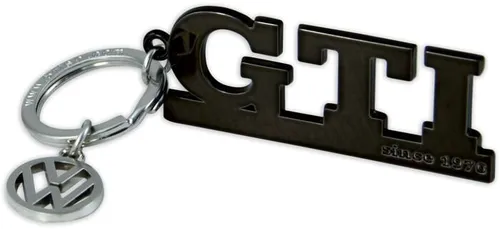 VW Collection VW GTI Schlüsselanhänger mit Charm, schwarz in schwarz von VW Collection