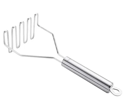 Küchenprofi Profi-Kartoffelstampfer aus Edelstahl - Küchenstampfer aus rostfreiem Edelstahl mit eckigem Draht für einfaches Stampfen. Spülmaschinenfest und leicht zu reinigen, ideal für perfekte Kartoffelbrei!