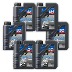LIQUI MOLY 1500 Motorbike 4T 20W-50 Motoröl, 6x 1 Liter