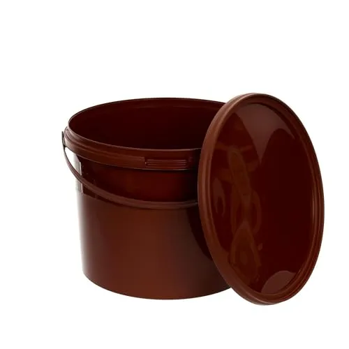 BENBOW Putzeimer für Lebensmittel und Farben, 10L, Braun - Luftdichter 10L Putzeimer mit PZH-Attest, ideal zur sicheren Aufbewahrung von Lebensmitteln und Chemikalien. Hergestellt aus lebensmittelechtem Polypropylen, recycelbar und temperaturstabil.