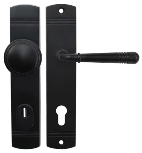 Wohnungstür Schutzbeschlag 2316 Helena LS Schwarz HS 92 mm von Häusler Onlinehandel