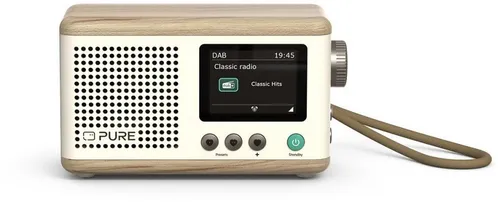 PURE DAB+ Radio Classic Mini baumwoll-weiß eiche von PURE