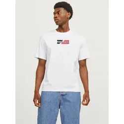 Jack & Jones Rundhalsshirt JJECORP GRAPHIC TEE SS O-NECK NOOS mit Logo Print weiß XXL (58/60)
