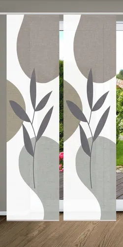 HOME in green Schiebegardine FRONDA, 2er Set - Halbtransparent mit Bambusoptik - Gardinen - Flexibel einsetzbar als Sichtschutz oder Raumteiler, pflegeleicht und in stilvoller Bambusoptik, ideal für jedes Wohnambiente.