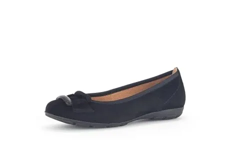 Gabor Damen Klassische Ballerinas, Frauen Flats,Sommerschuhe,Ballerina-Schuhe,Ballett-Schuhe,Ballet-Flats,flach,schwarz,40.5 EU / 7 UK