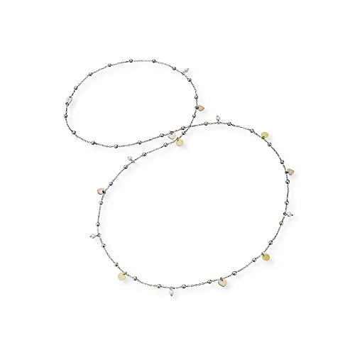 Engelsrufer Damen Halskette Little Joy - Ketten für Damen - Verspielte Halskette aus 925er Sterling Silber in Tricolor mit Charm-Elementen, ideal für Allergiker und perfekt als stilvolles Geschenk.
