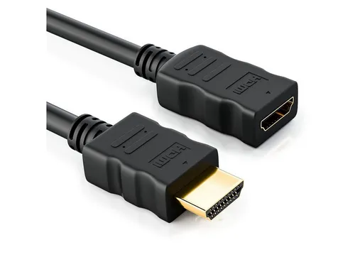 deleyCON deleyCON High Speed HDMI Kabel Verlängerung 1m - Buchse zu Stecker HDMI-Kabel