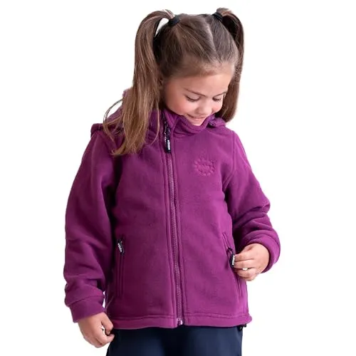BMS Fleecejacke mit abnehmbarer Kapuze, Purple, Größe 110