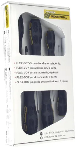 Proxxon Industrial FLEX-DOT Werkstatt Schraubendreher-Set 6teilig Schlitz, Kreuzschlitz Pozidriv