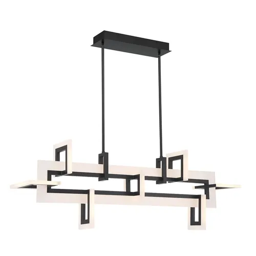 Produktbild Hängelampe LED Metall 122,8 cm Schwarz Weiß